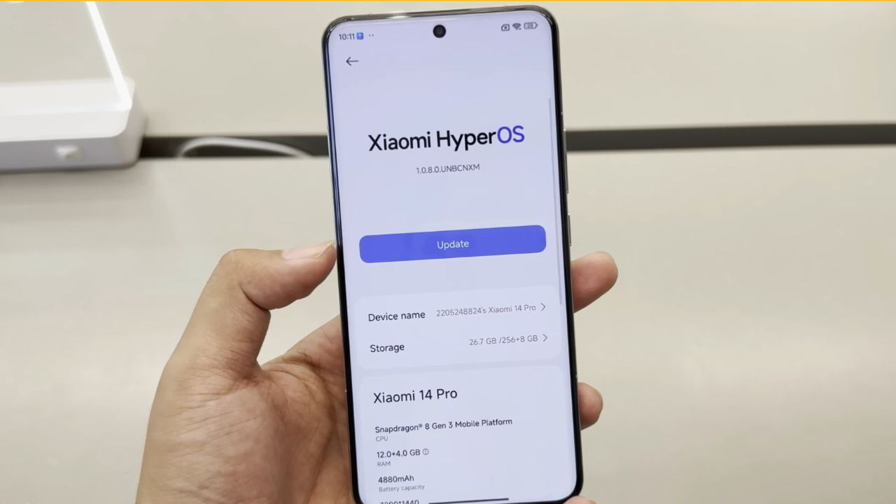 Xiaomi hyper os батарея