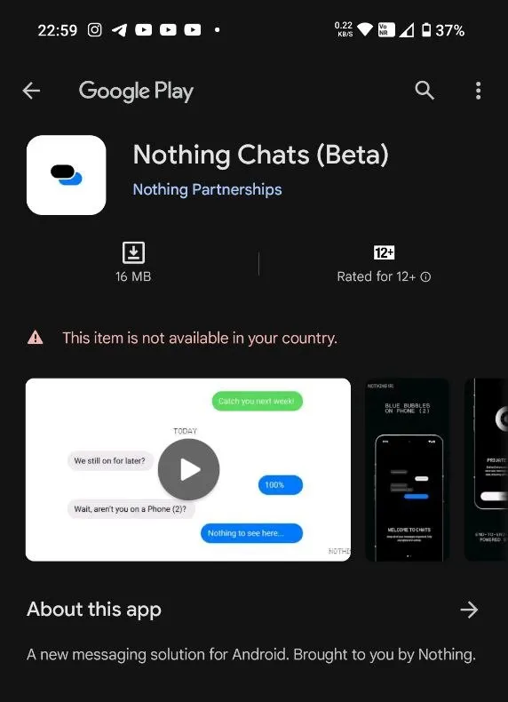 Nothing Chats App 