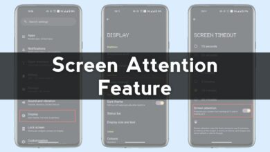 Screen Attention Feature