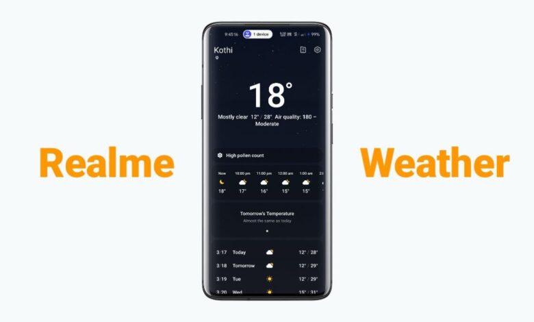 Realme Weather App