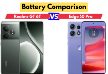 Realme GT 6T vs Motorola Edge 50 Pro Battery Comparison