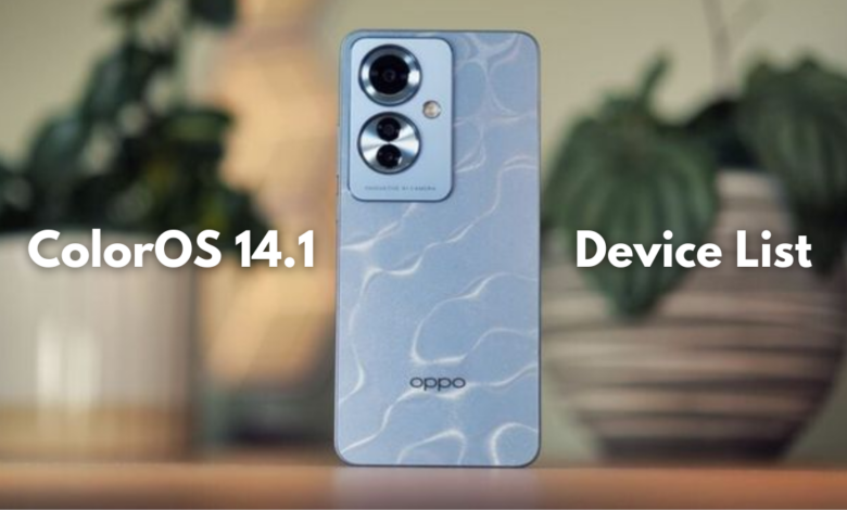 ColorOS 14.1 update will be released for these devices