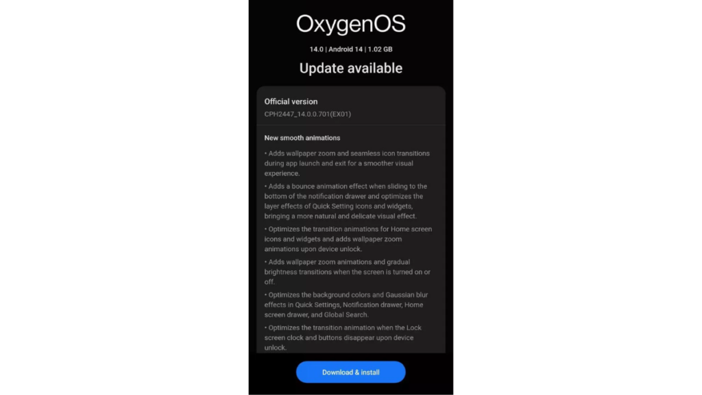 OnePlus 11 gets OxygenOS 14.0.0.701 Update 